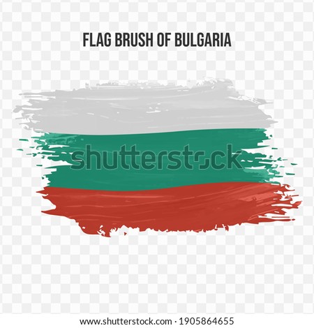 Flag Of Bulgaria in texture brush  with transparent background, vector illustration in eps file