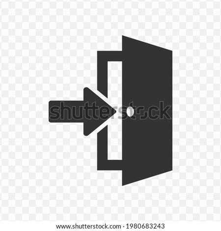 Transparent entrance icon png, vector illustration of entrance in dark color and transparent background(png).