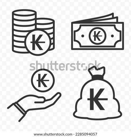 Kip icons set money icon vector image on transparent background (PNG).
