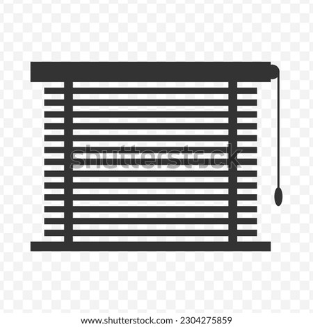 Vector illustration of roller blinds icon in dark color and transparent background(png).