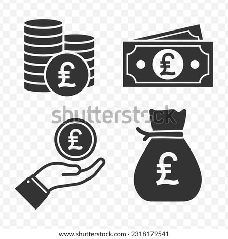 Italian Lira icons set money icon vector image on transparent background (PNG).