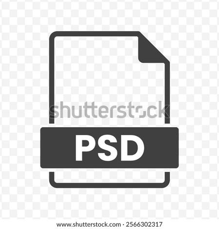 Vector illustration of PSD file in dark color and transparent background(PNG).