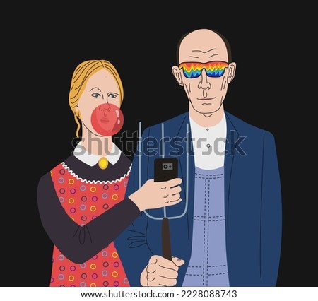 Similar – Image, Stock Photo American Gothic