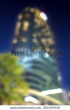 Blue blur building at night time.