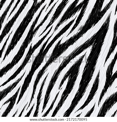 Hand drawn Seamless pattern of Zebra print, Detail skin of Zebra, Realistic Zebra pattern Imagine de stoc © 