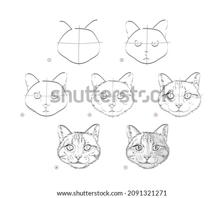 Cat Head Drawing Tutorial | Free download on ClipArtMag