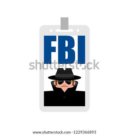 Fbi badge isolated. Federal Bureau of Investigation sign
