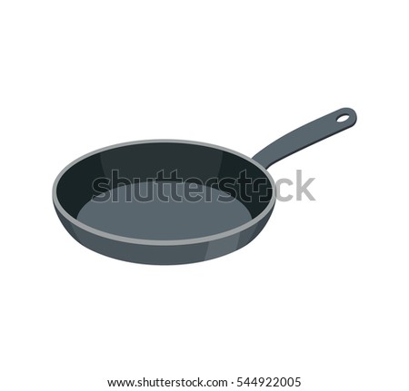 Frying pan isolated. Kitchen utensils for cooking food