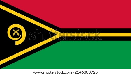 Flag of Vanuatu with official proportions and color.Genuine.
Original Vanuatu flag.Vector.