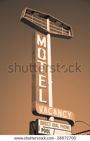 Vintage motel sign in Las Vegas Nevada