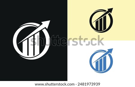 Financial logo design template vector