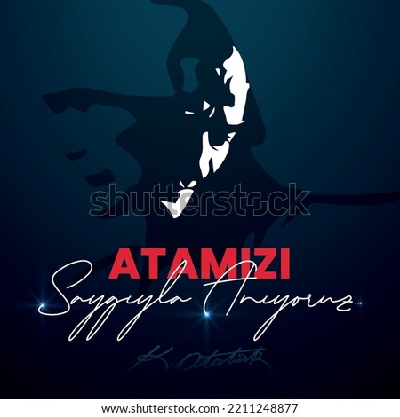 10 November Ataturk's death anniversary. (Turkish Translate: 10 Kasım Atatürk'ü Anma Günü) Stok fotoğraf © 