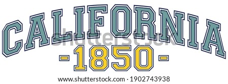 Retro college varsity font typography california state slogan print for tee - t shirt and sweatshirt - hoodie