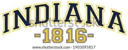 Retro college varsity font typography indiana state slogan print for tee - t shirt and sweatshirt - hoodie