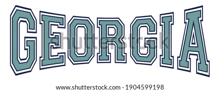 Retro college varsity font typography georgia state slogan print for tee - t shirt and sweatshirt - hoodie