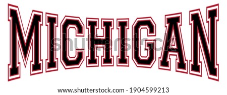 Retro college varsity font typography michigan slogan print for tee - t shirt and sweatshirt - hoodie