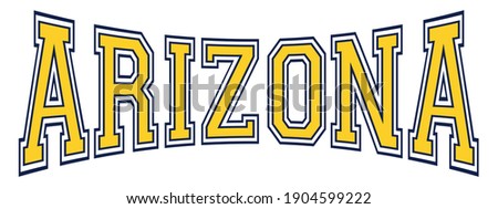 Retro college varsity font typography arizona slogan print for tee - t shirt and sweatshirt - hoodie