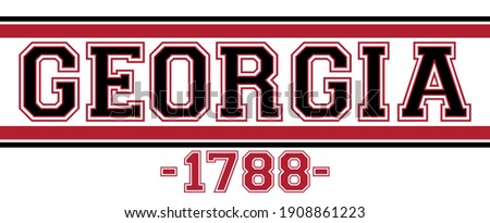 Retro college varsity font typography georgia state slogan vector print for tee - t shirt and sweatshirt - hoodie