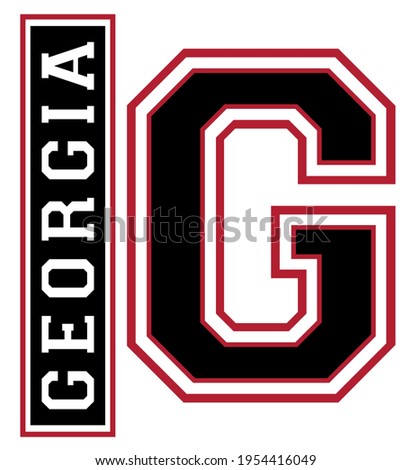 Vintage college varsity font typography georgia text vector print for man woman tee - t shirt and sweatshirt
