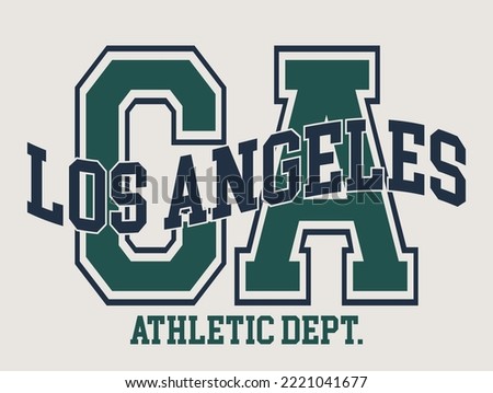 Vintage typography college varsity los angeles california state slogan print for graphic tee t shirt or sweatshirt - Vector