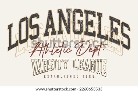 Vintage typography varsity college slogan text print for graphic tee t shirt or sweatshirt - Vector