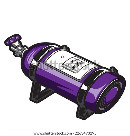 nitro gas tank in vector