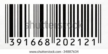 Black And White Bar Code With Numbers