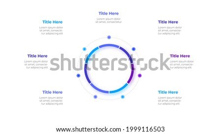 Round diagram divided into 7 segments. Concept of seven options of business project management. Vector illustration for data analysis visualization.