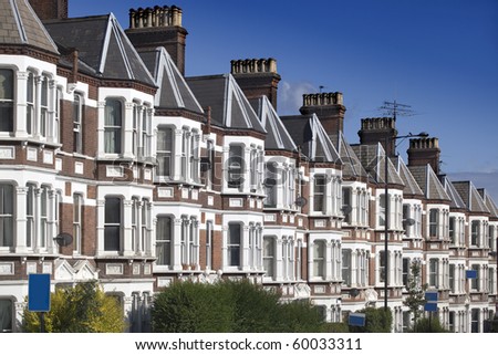Typical English Houses at London.