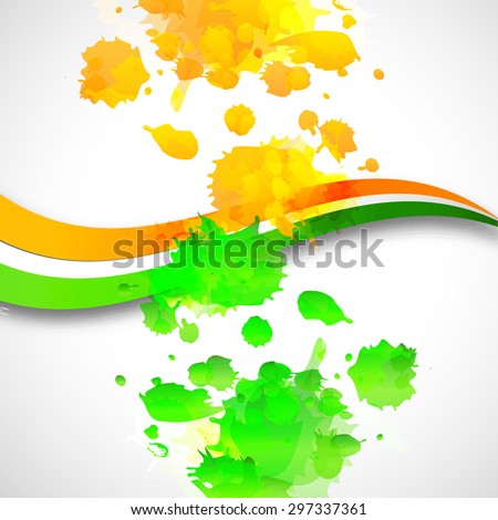 Vector illustration Indian Independence Day celebrations greeting card of India .
