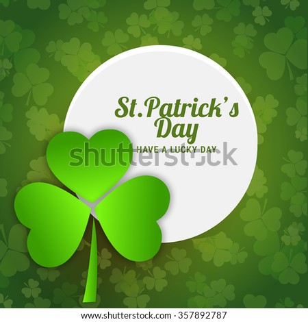 Vector Illustration of a St. Patrick's Day Background.