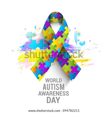 Vector illustration of  World autism awareness day.