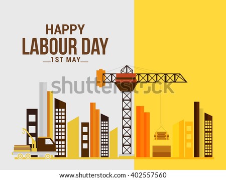 Vector illustration of happy Labour Day background.