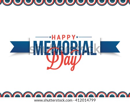Vector illustration,sale banner or poster of Happy memorial day.