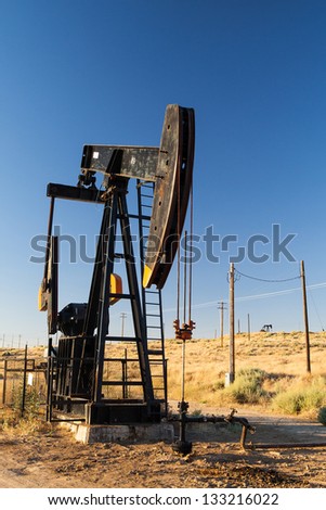 Oil pump in Nevada desert in America