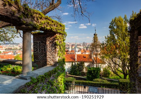View from Garden of Paradise near Prague Castle - HDR Photo