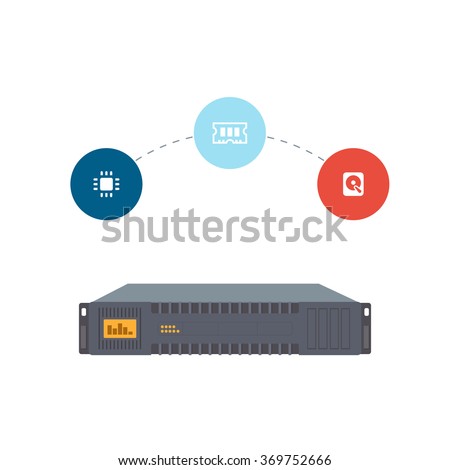 Server Unit with Icons