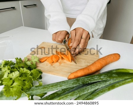 Similar – Image, Stock Photo Crop housewife preparing delicious pie at home