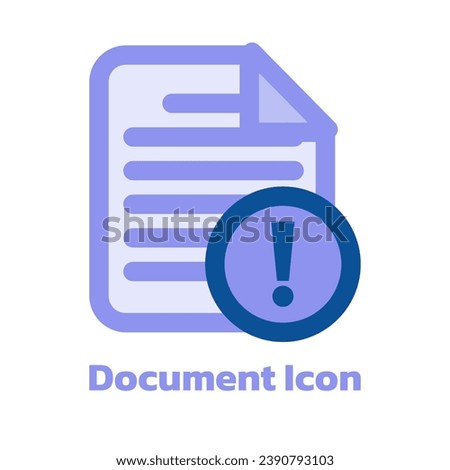 Exclamation Mark Document Icon, Exclamation Mark Document Vector, Exclamation Mark Document Icon Simple Clip Art Vector Graphic, Exclamation Mark Document Icon Vector.
