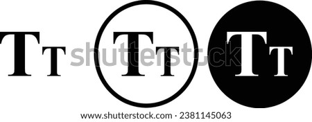 icon Small cap small-font black outline for web site design 
and mobile dark mode apps 
Vector illustration on a white background