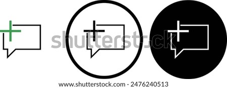 icon comment black outline for web site design 
and mobile dark mode apps 
Vector illustration on a white background
