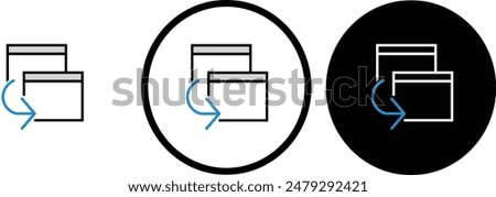 icon Switch Windows black outline for web site design 
and mobile dark mode apps 
Vector illustration on a white background