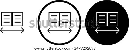 icon Side to Side black outline for web site design 
and mobile dark mode apps 
Vector illustration on a white background