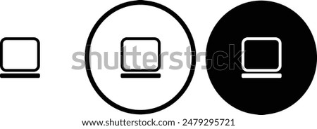 Large icon black outline for web site design 
and mobile dark mode apps 
Vector illustration on a white background