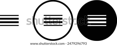 Details icon black outline for web site design 
and mobile dark mode apps 
Vector illustration on a white background