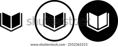 icon Reading black outline for web site design 
and mobile dark mode apps 
Vector illustration on a white background