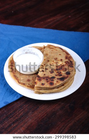 Panner (Indian name for cottage cheese) Paratha, Indian Food, Punjabi Food, Cottage cheese pizza
