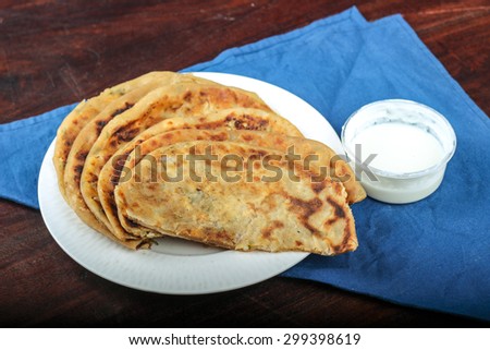 Panner (Indian name for cottage cheese) Paratha, Indian Food, Punjabi Food, Cottage cheese pizza