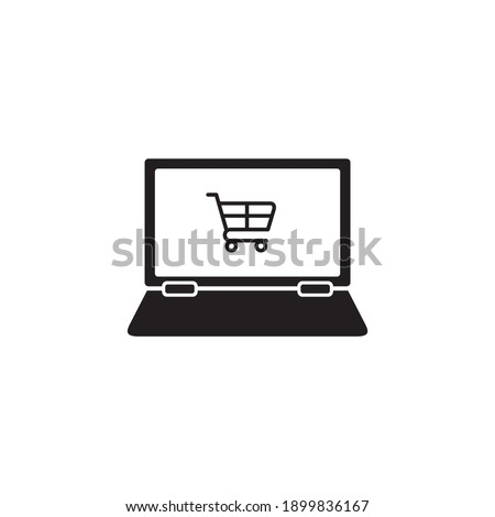 online shopping icon symbol sign vector