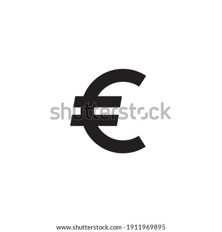 euro icon symbol sign vector